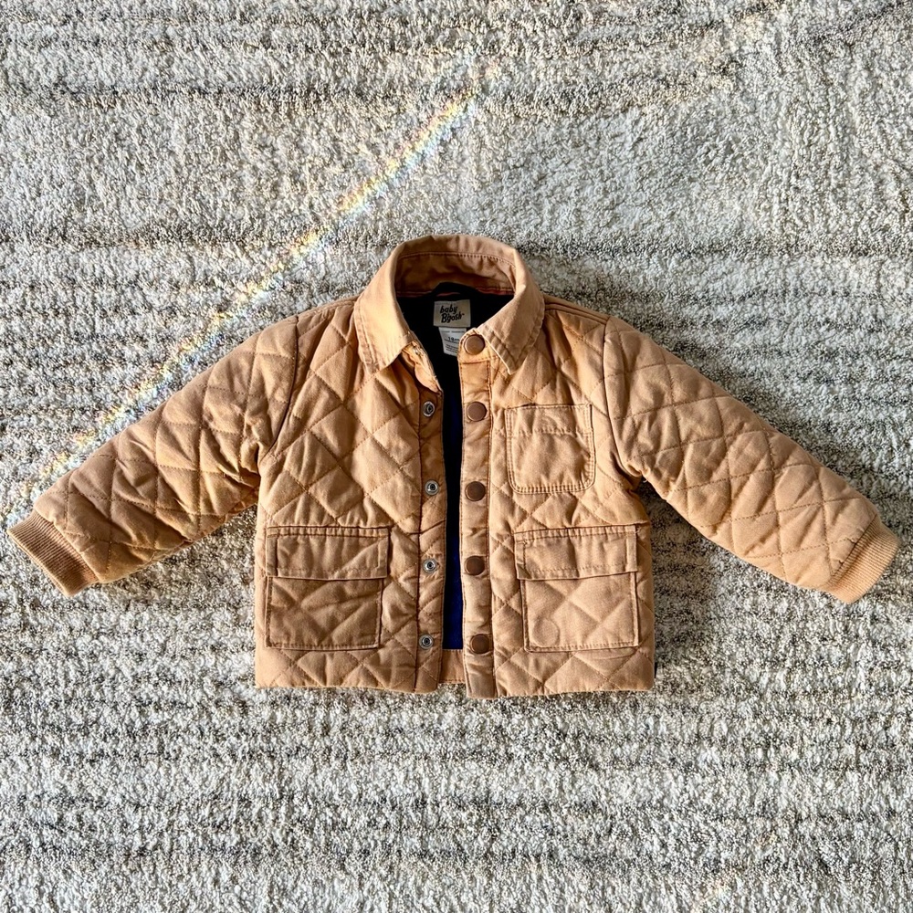 Toddler Tan Quilted Jacket from Baby B’gosh